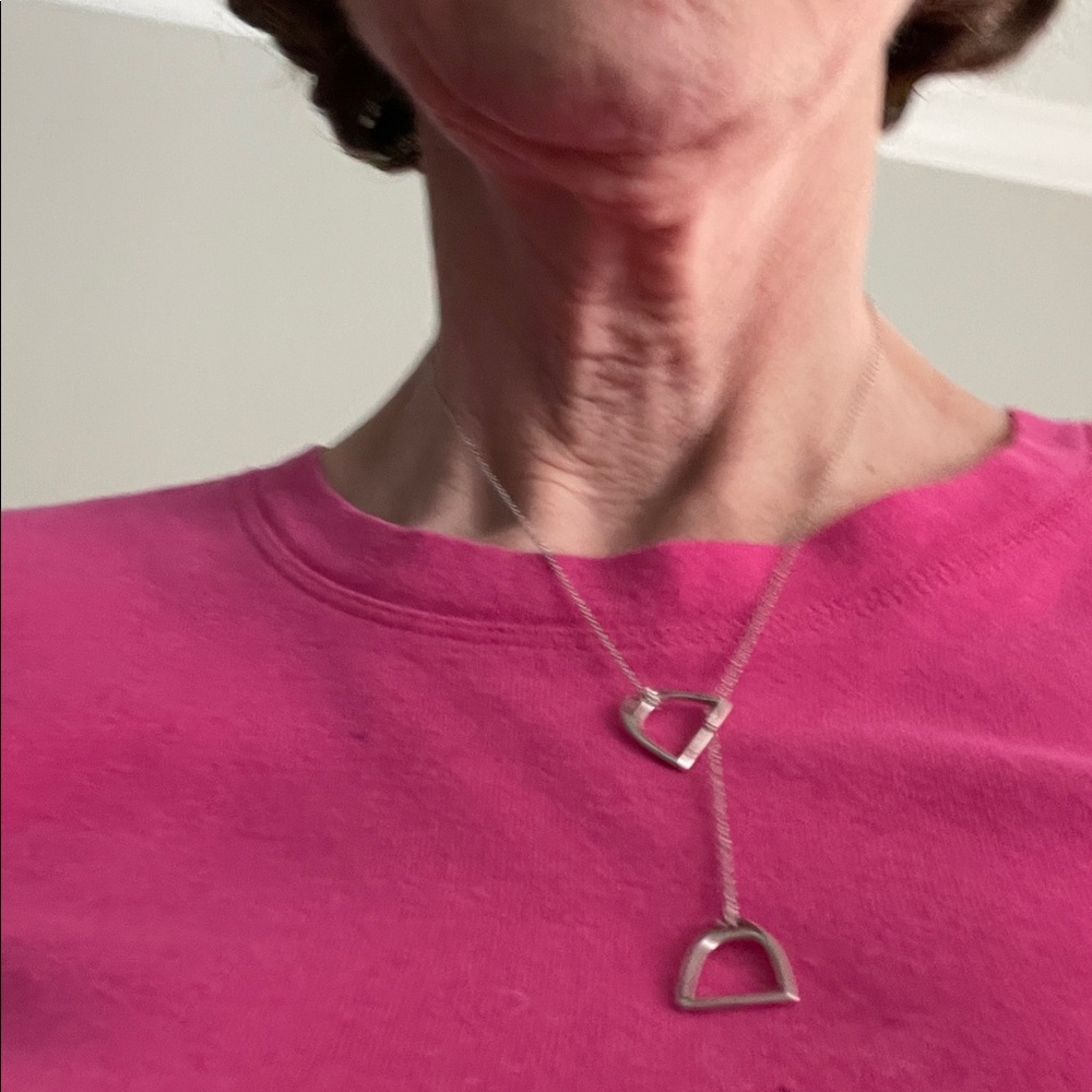 Chic Silver Horse Irons Necklace